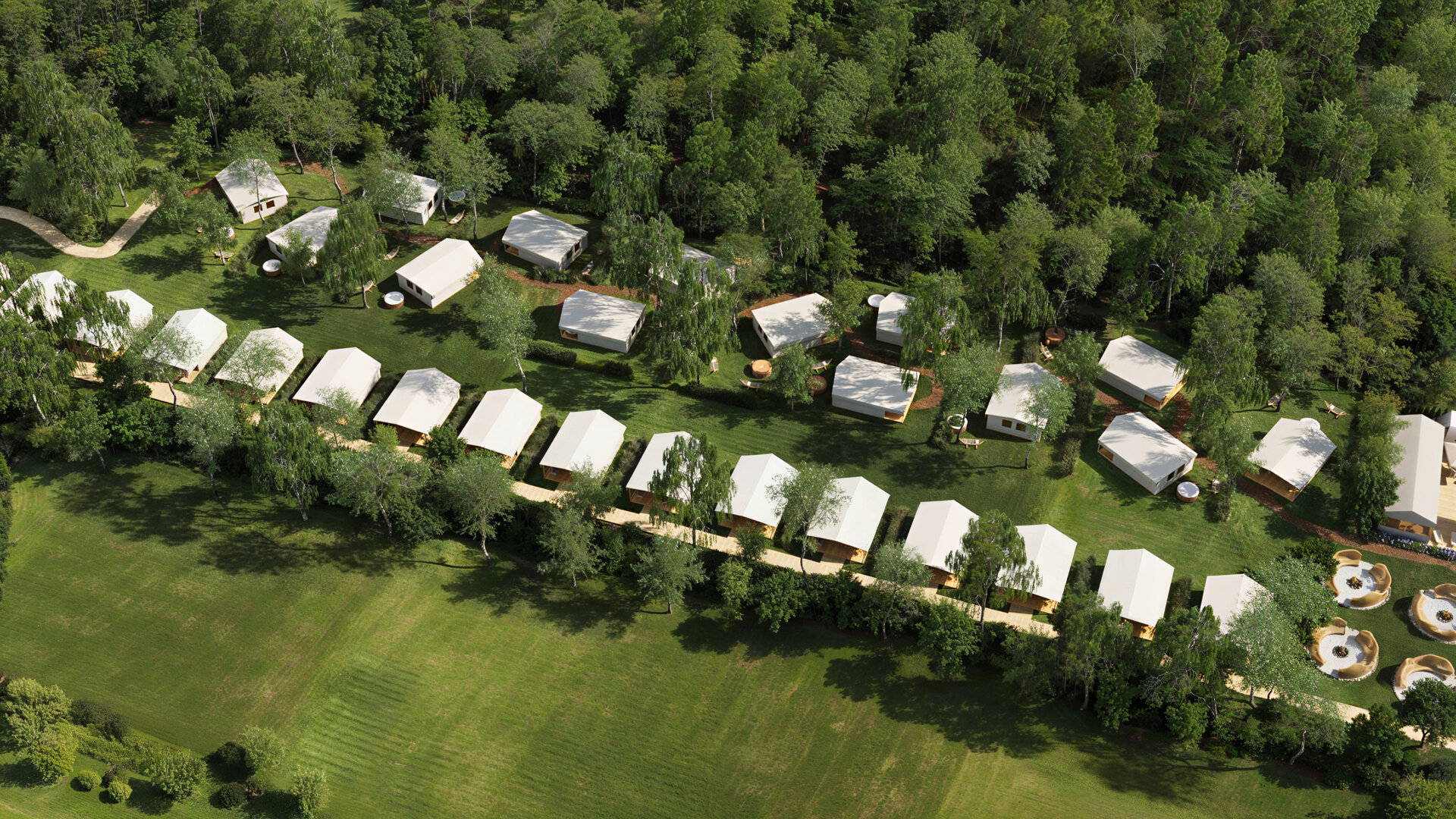 Namiot Safari Classic — wnętrze glamping